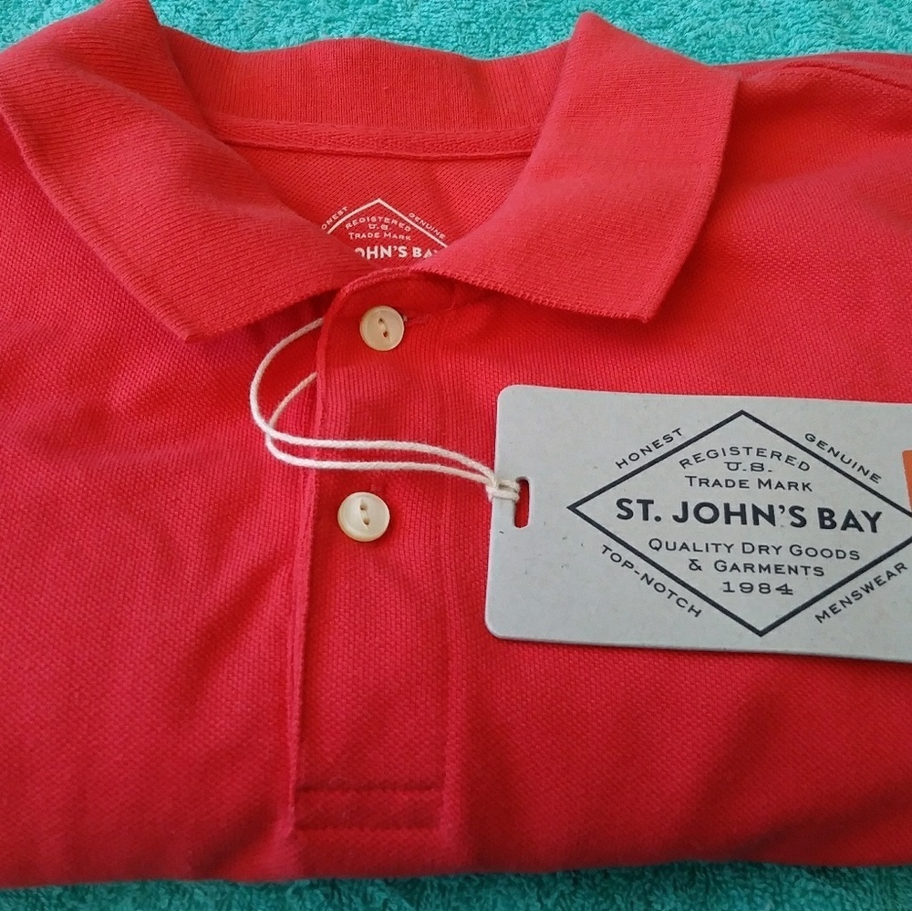 NEW - St. John's Bay Red Polo - SZ M